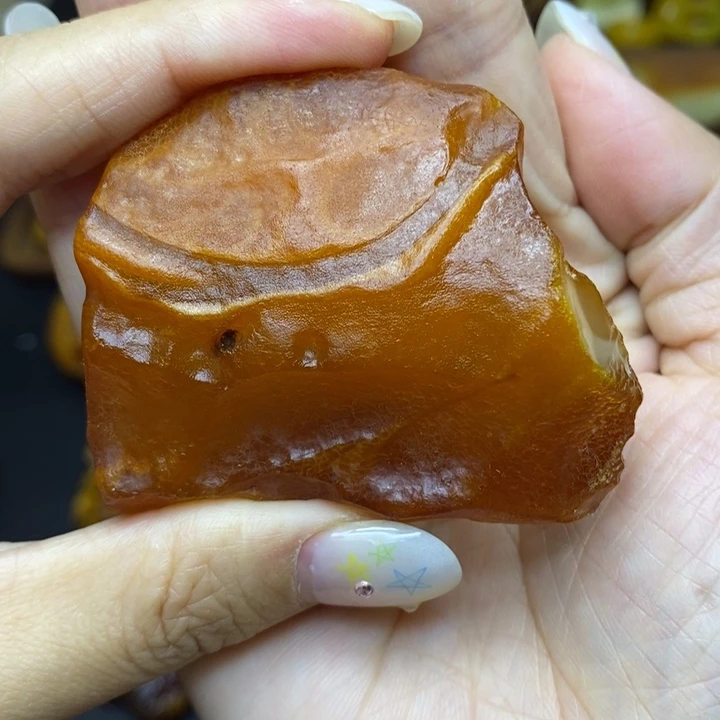 未镶嵌定制琥珀花*乐胖