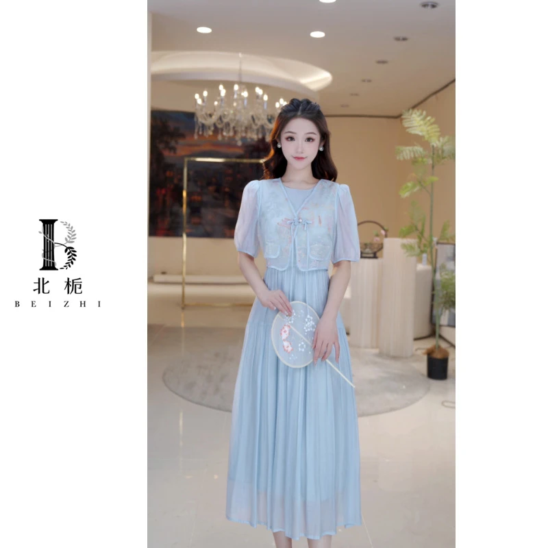 【北栀】【初夏】天丝绣花连衣裙812541