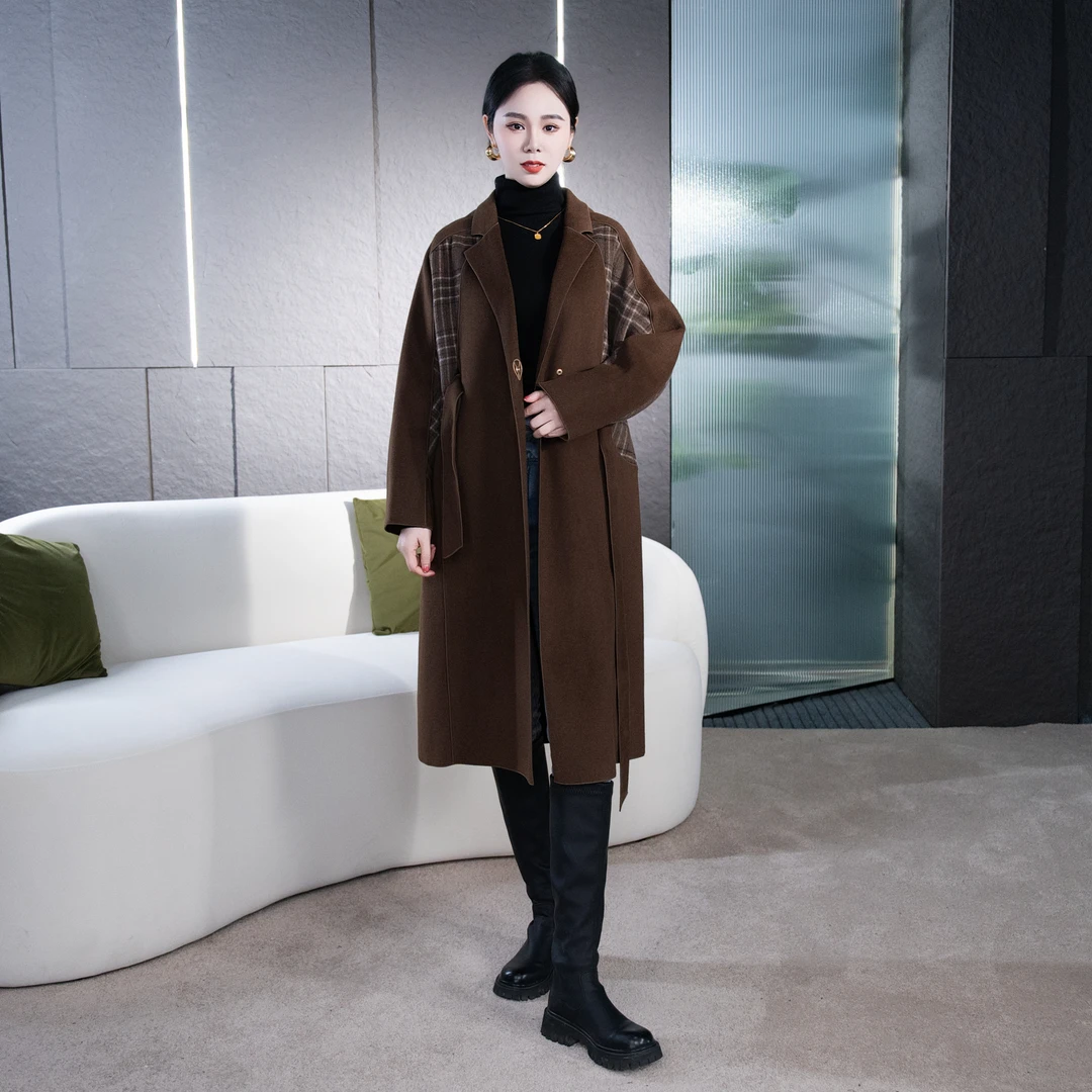 Falaibang/法莱邦6011咖色羊毛大衣