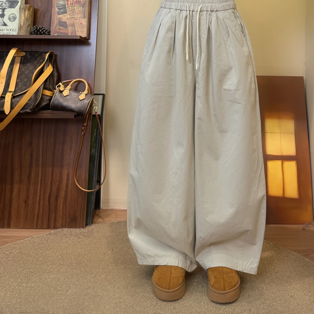 春秋新款宽松休闲百搭慵懒风休闲裤0111