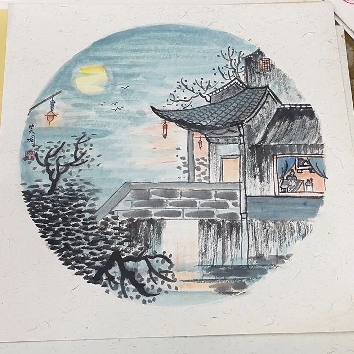 国画38-38卡纸作品艺