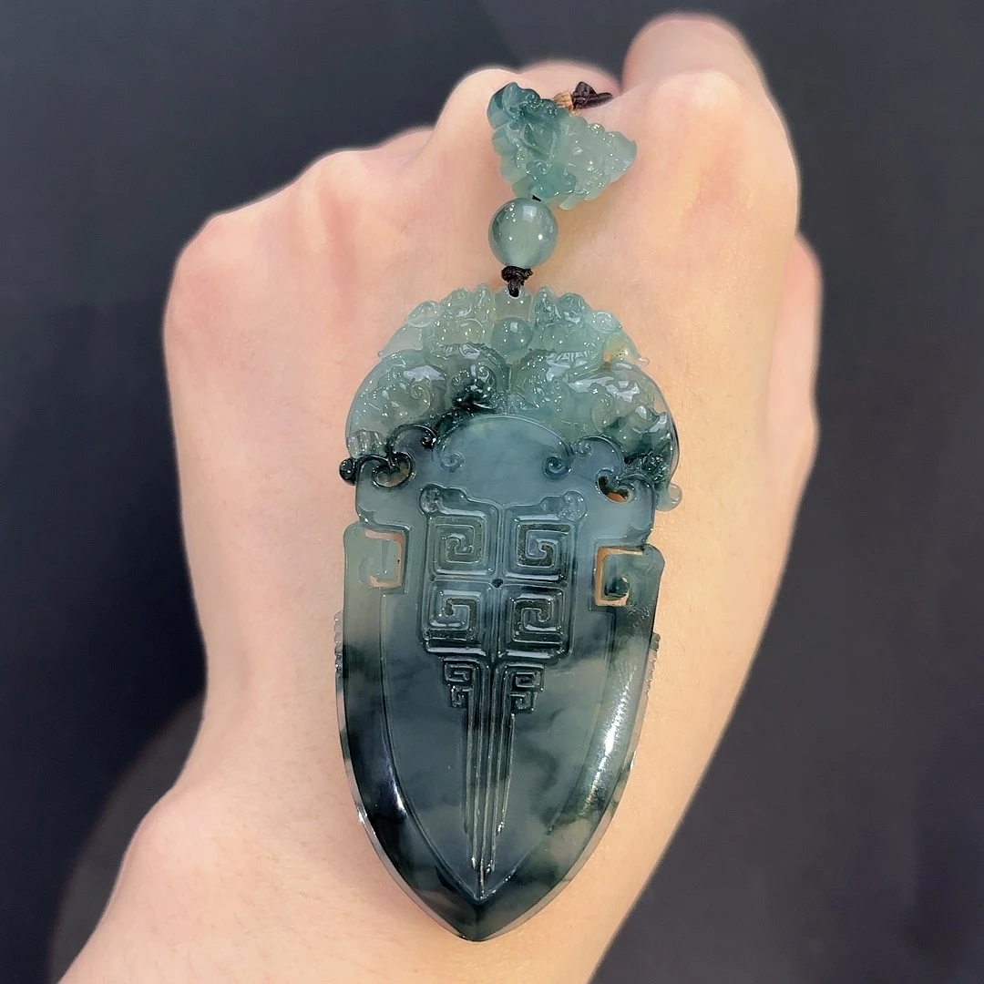 翡翠未镶嵌吊坠(不含链)龙牌吊坠多人不退不换