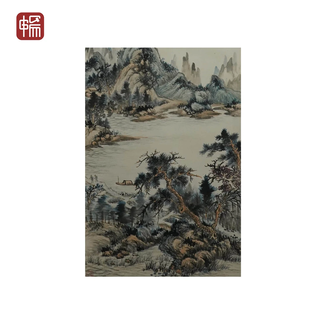 B063 近现代《江南小景》 桐生51*100（4.59平尺）纸本立轴  FL