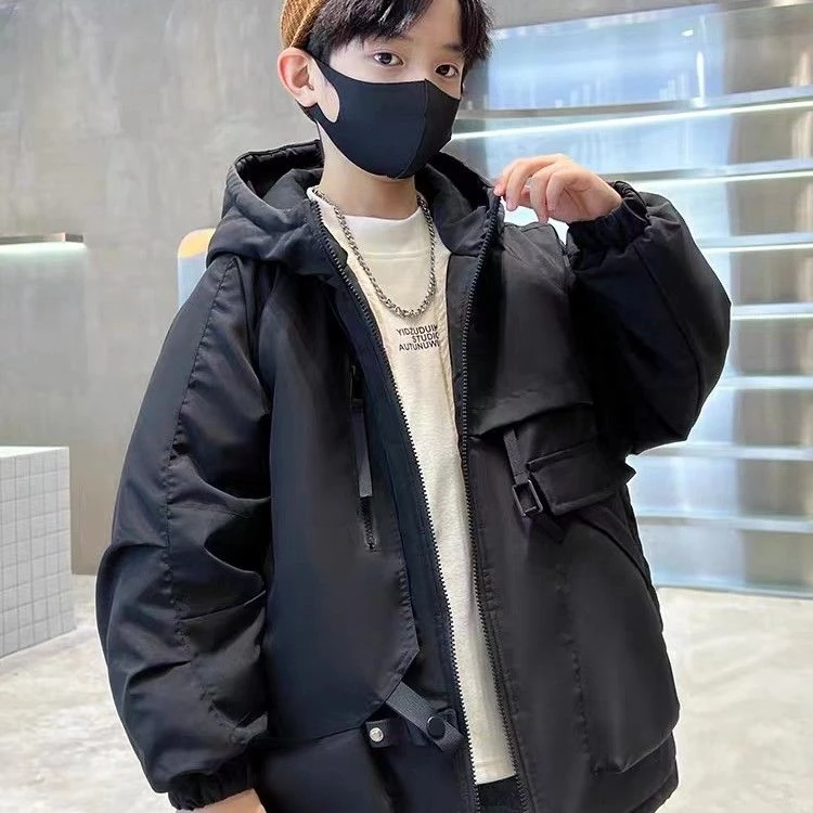 2024秋冬棉服男童儿童外套冲锋衣时尚百搭中大童夹棉加厚帅气炸街