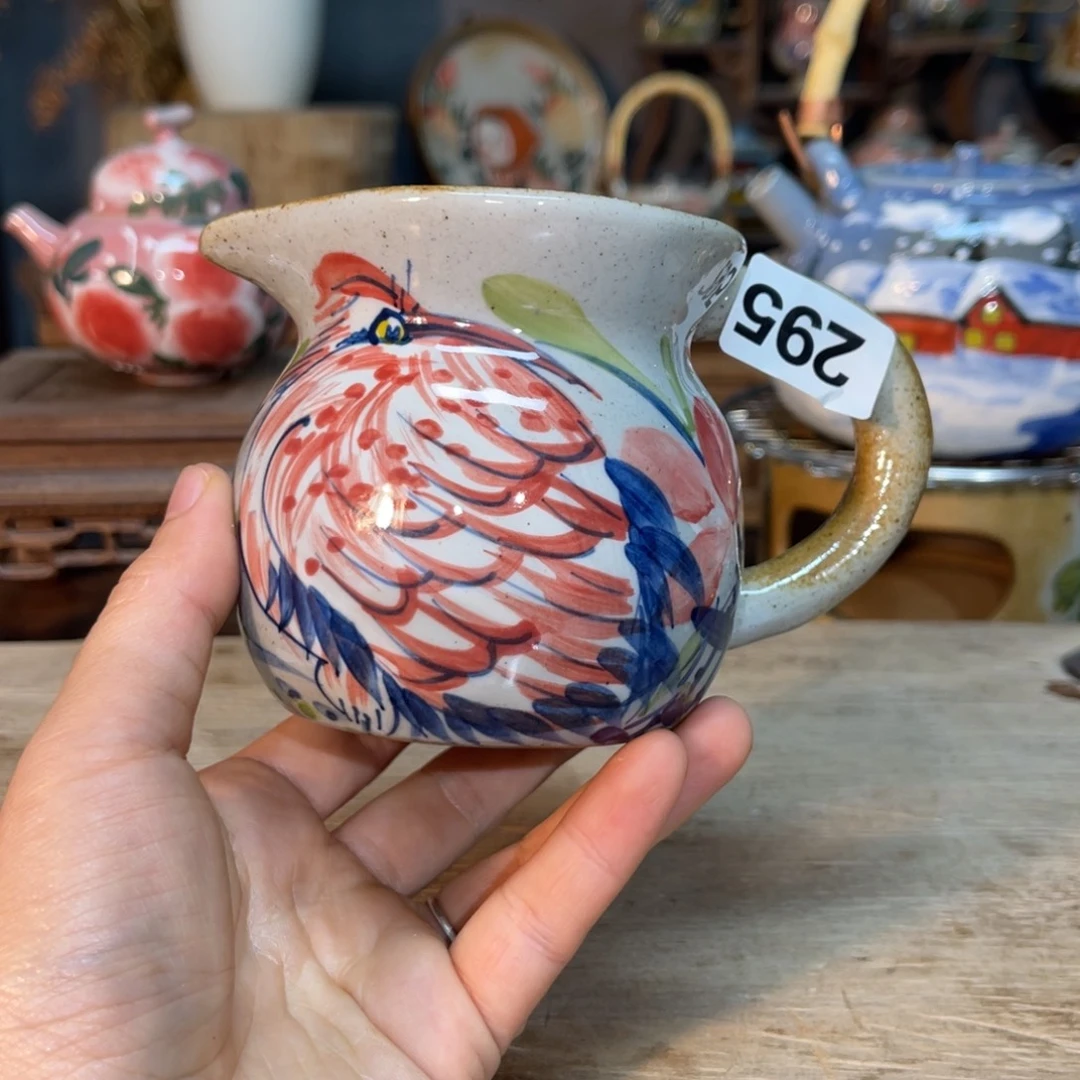 壶素浅陶瓷手工手绘