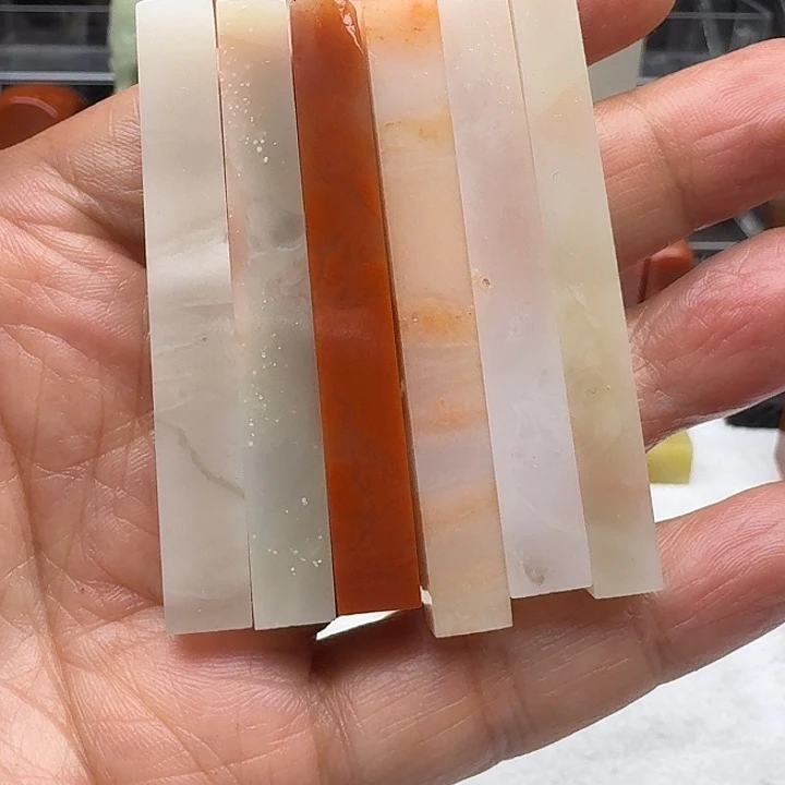 印石寿山石老挝牙签一组