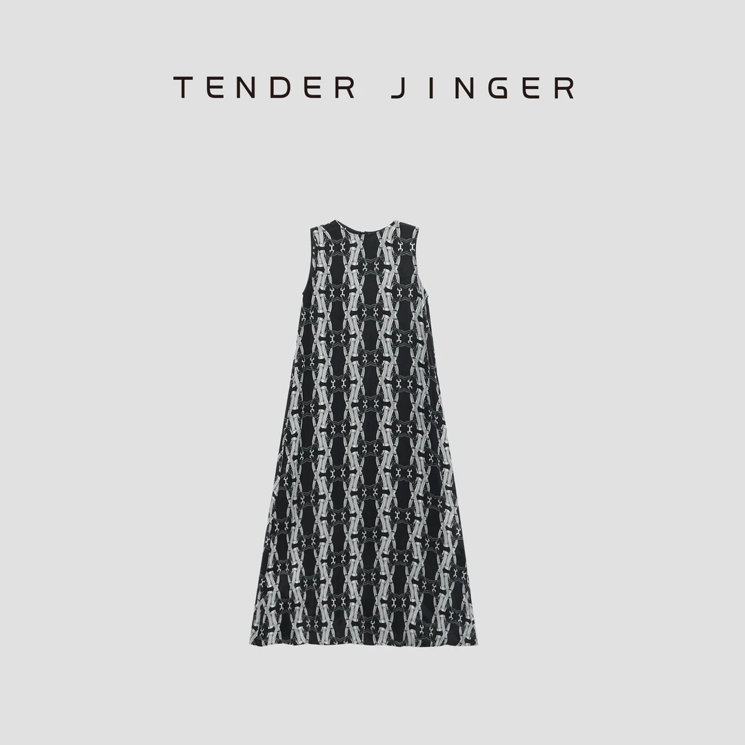 【疯狂星期三】无袖背心气质轻奢时尚休闲休闲连衣裙T42JIZ77547