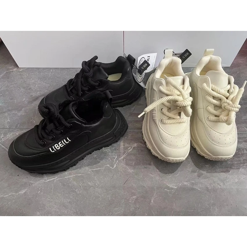 2025新款男鞋冬季个性百搭潮流老爹鞋增高厚底时尚舒适运动鞋7716