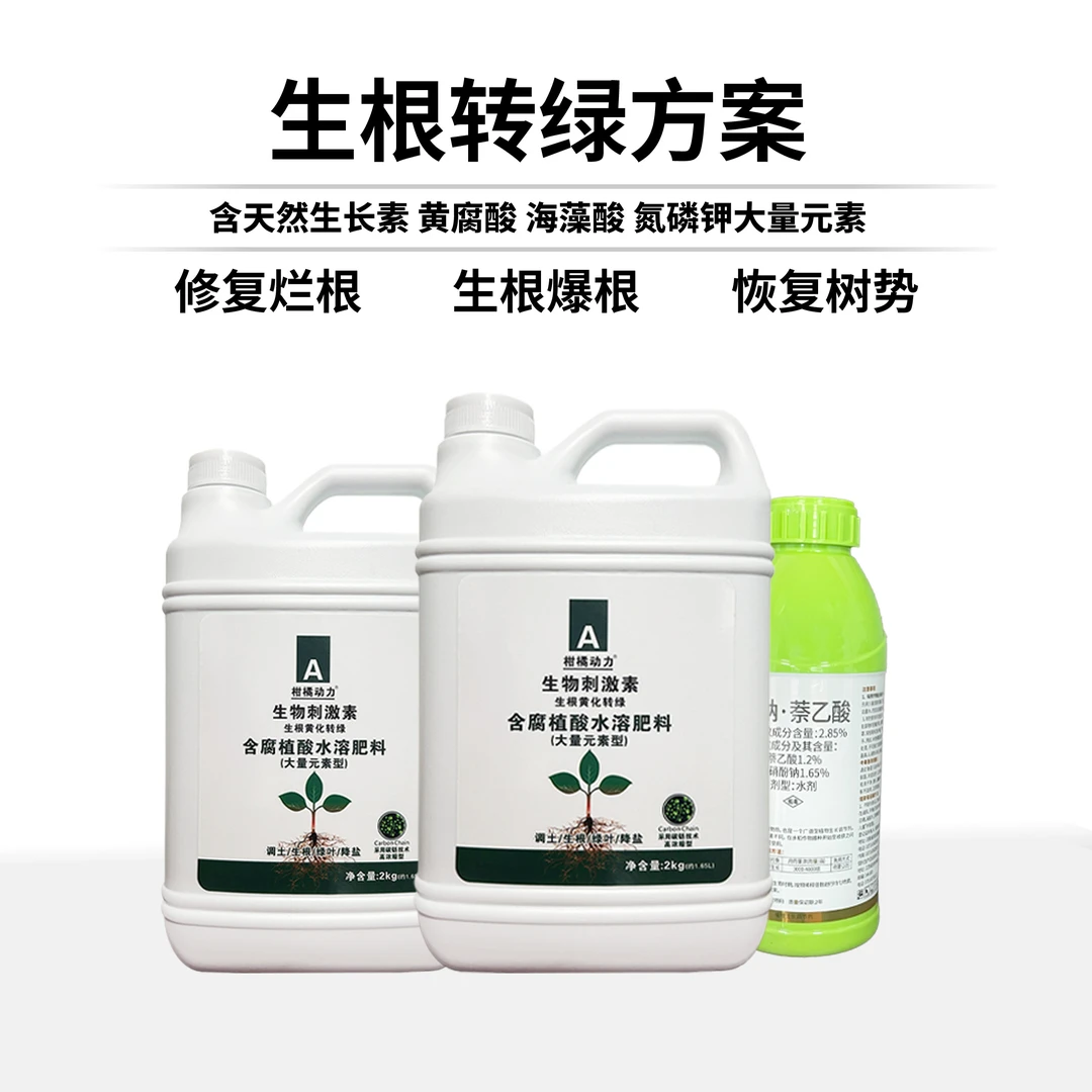 柑橘动力黄化生根转绿方案含腐殖酸萘乙酸生根爆根恢复树势通用款
