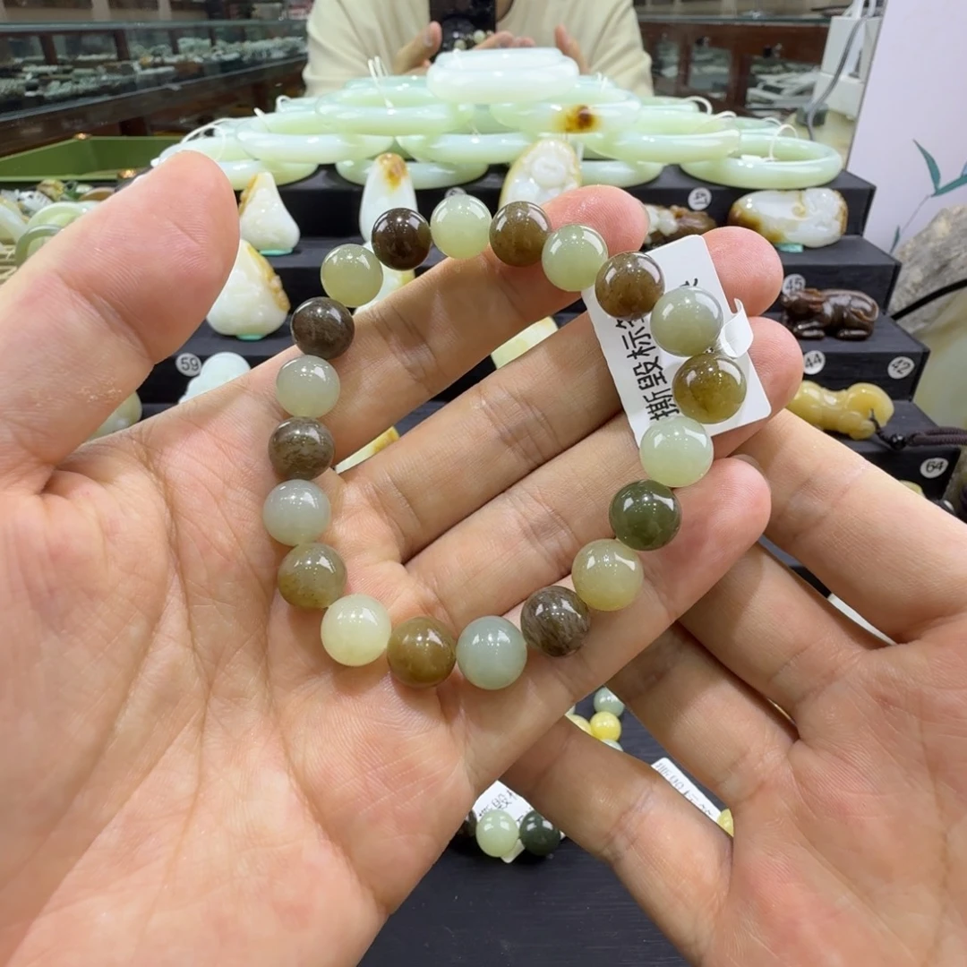 和田玉未镶嵌手串新疆和田玉手串卡10