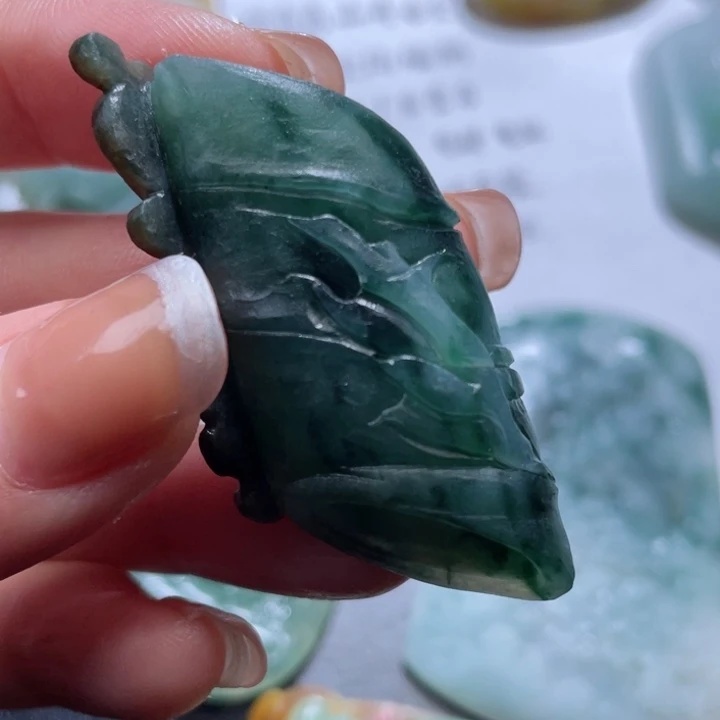 定制翡翠未镶嵌朝**宝毛货