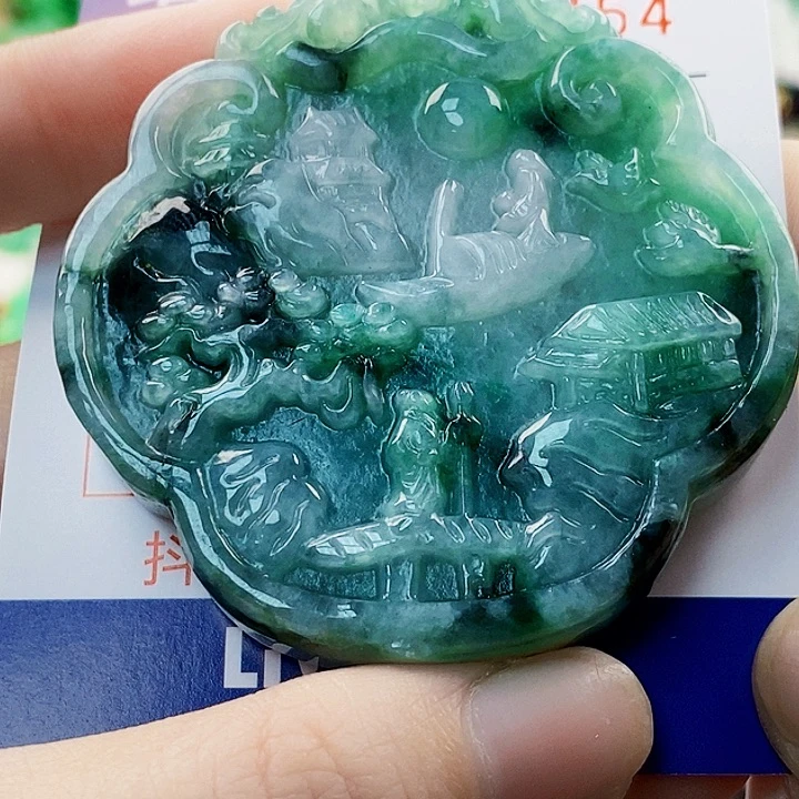 翡翠未镶嵌吊坠(不含链)