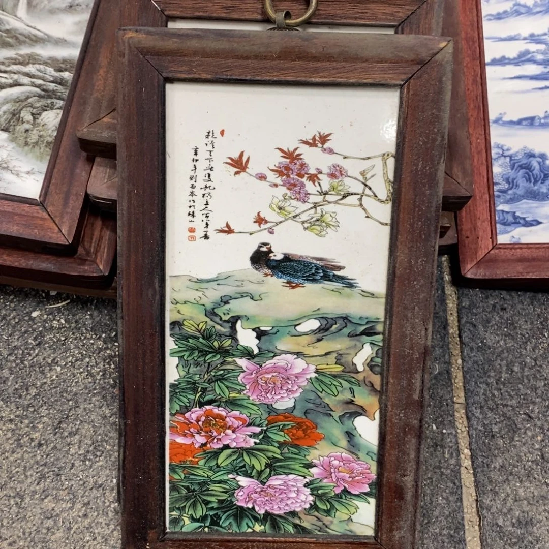 瓷28*16*1景德镇瓷板画柴窑烧制