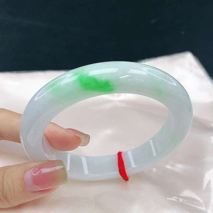 翡翠未镶嵌手镯圈59，40101