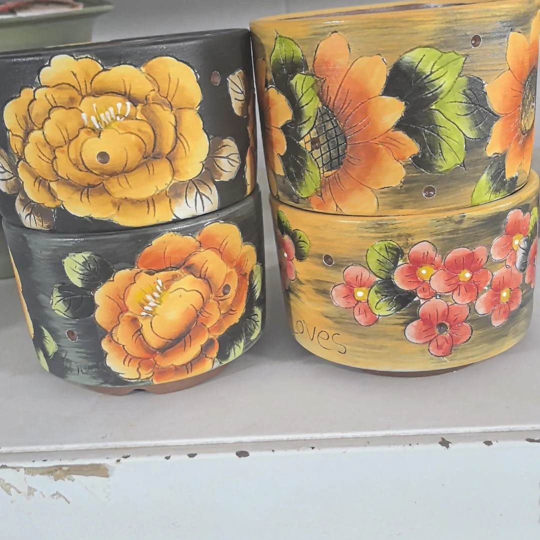 红泥花盆景德镇花盆