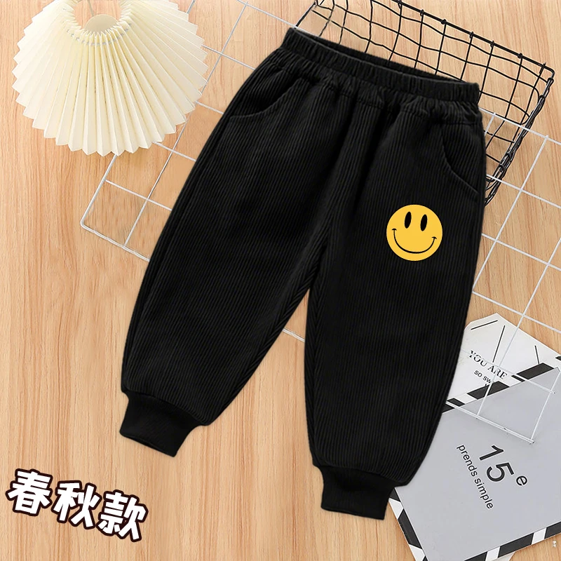 宝宝春秋装灯芯绒裤子洋气新款儿童束脚裤休闲运动长裤男女童外穿