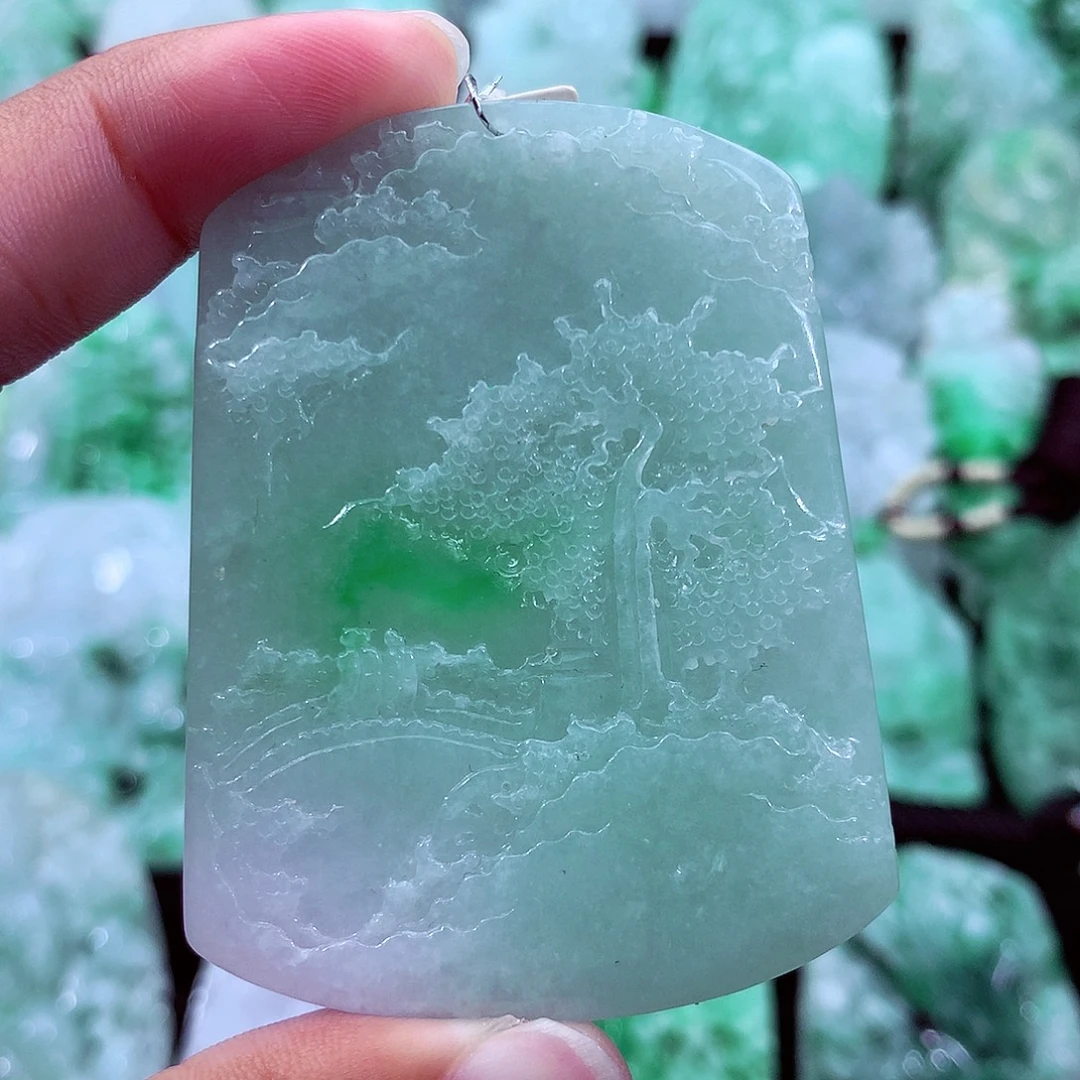 翡翠未镶嵌吊坠(不含链)