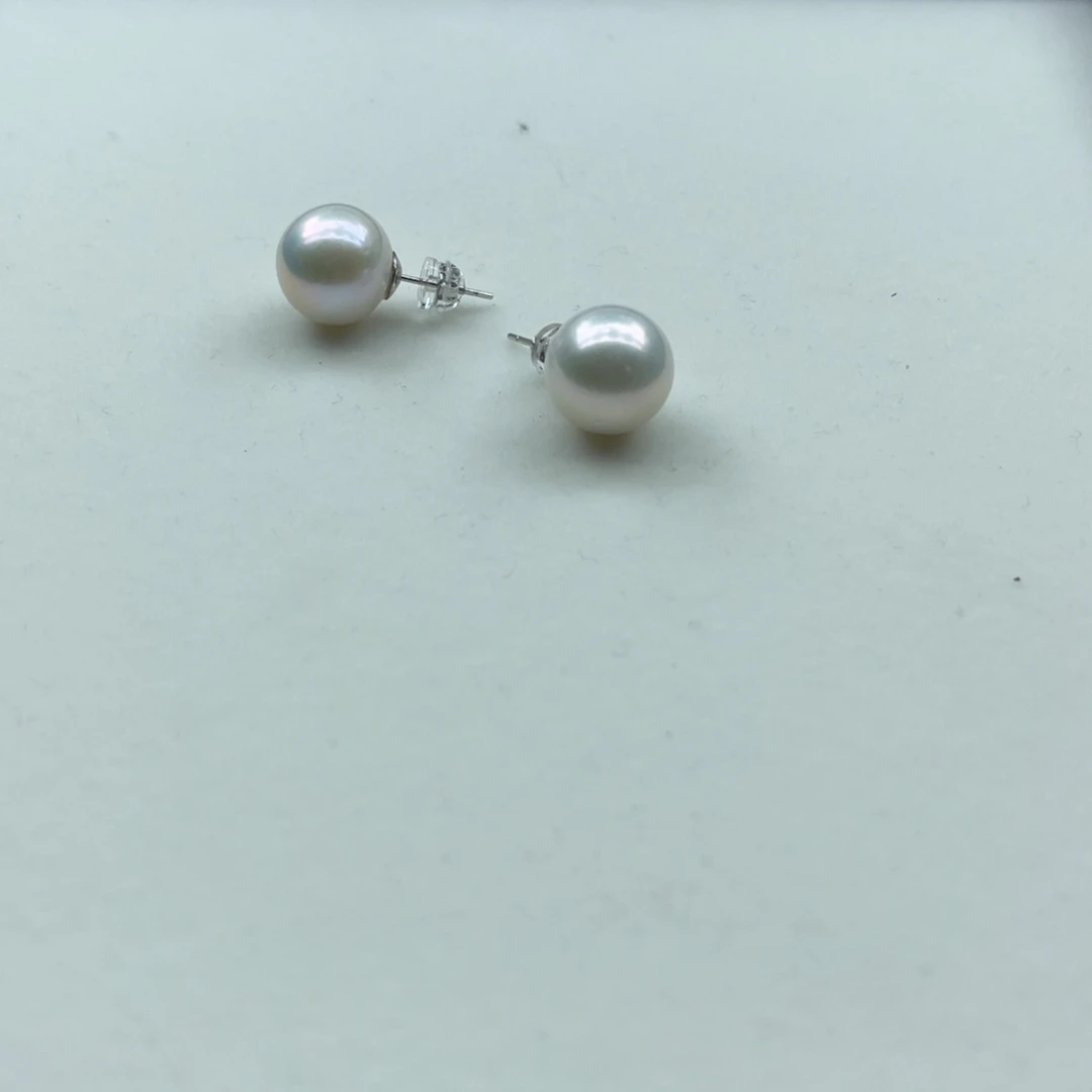 淡水珍珠耳饰银S925镶嵌