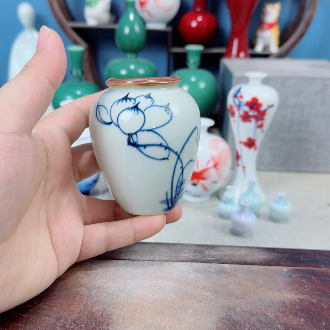 陶瓷手工小花器摆件