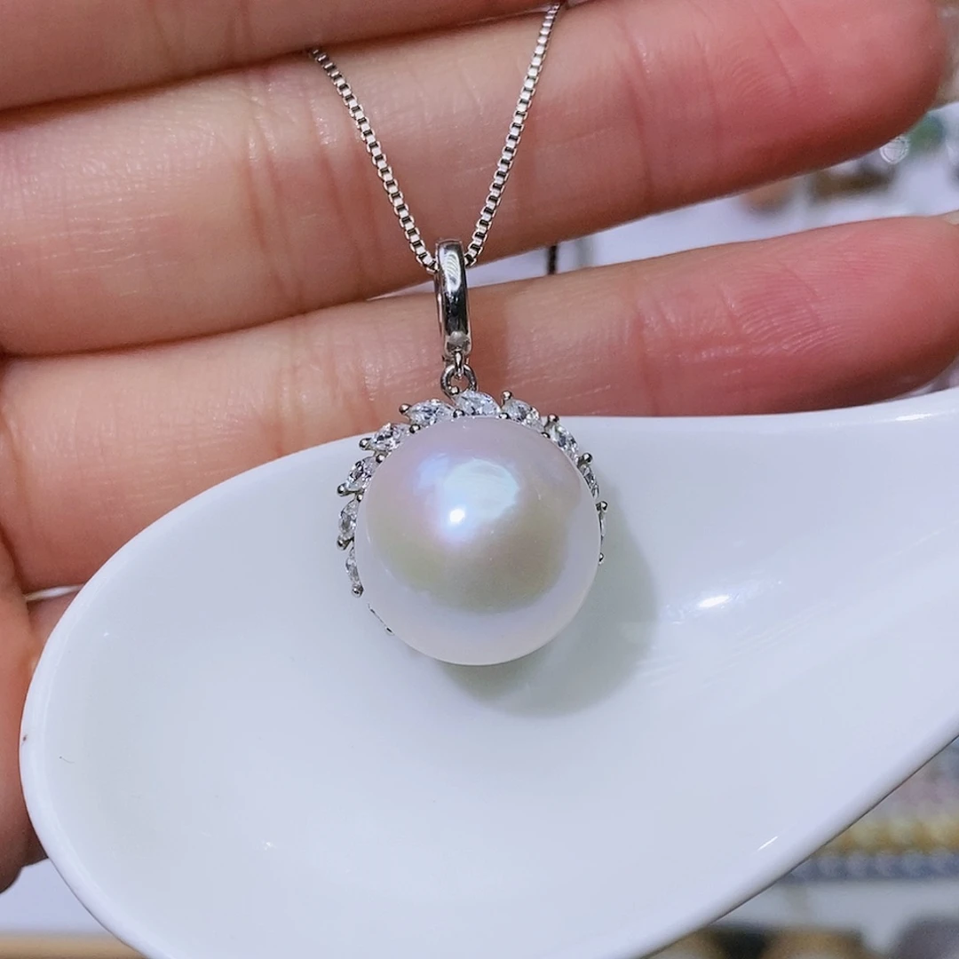 淡水珍珠颈饰银S925镶嵌