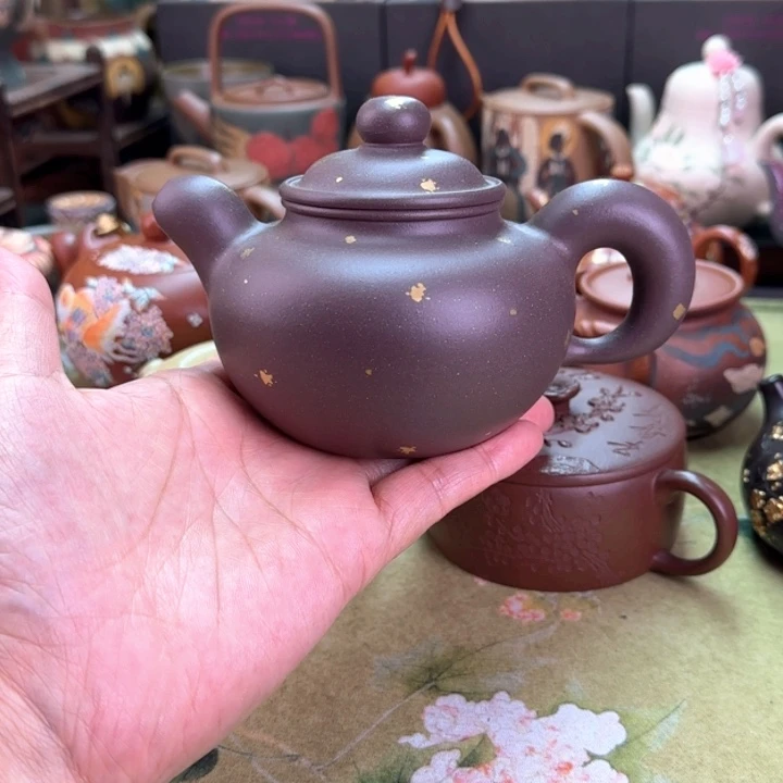 茶壶紫砂洒金大松鼠