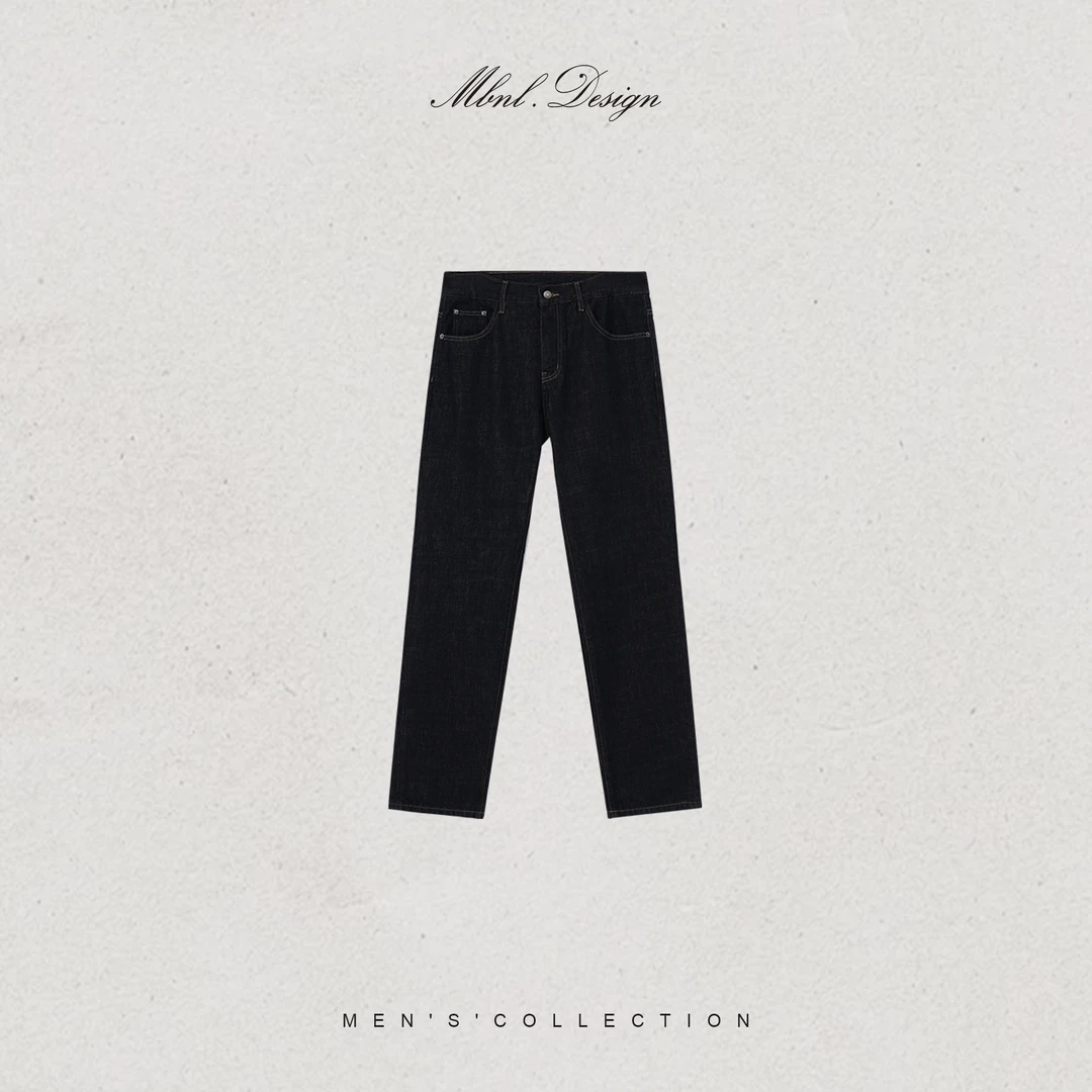 MBNL-F「RAW DENIM」秦磊男装宽松直脚版型100棉牛仔裤LL-WKZ2066