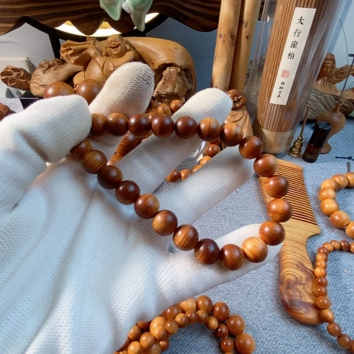 柏木（崖柏）手串/手链1.0黑油单圈