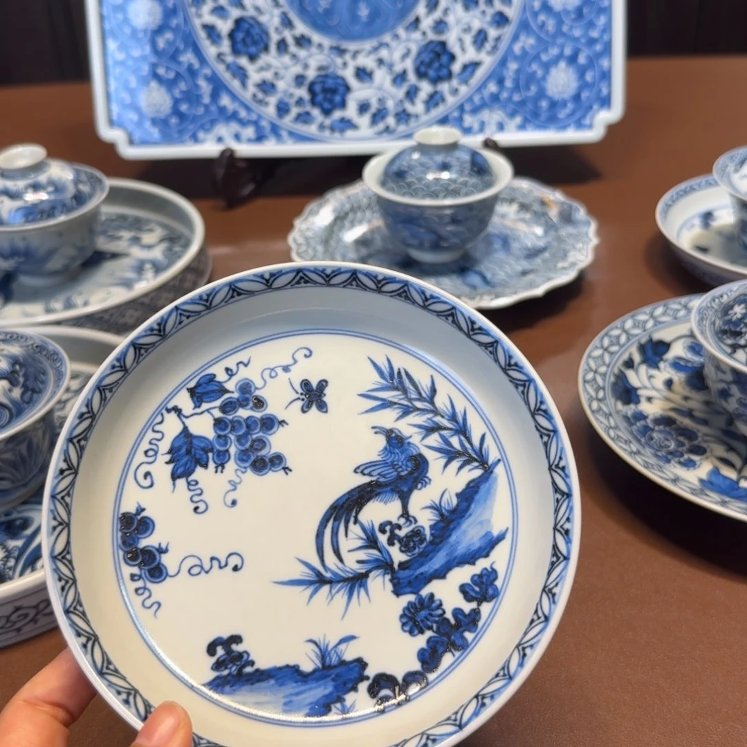 手工手绘茶具壶承