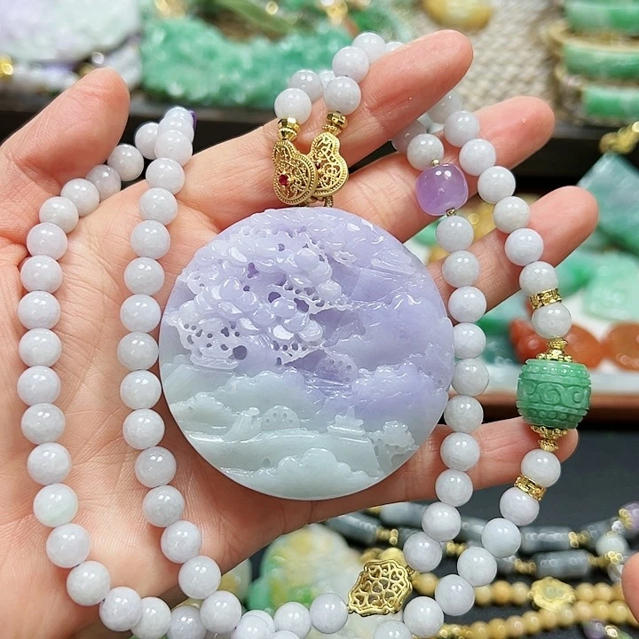 翡翠颈饰未镶嵌吊坠
