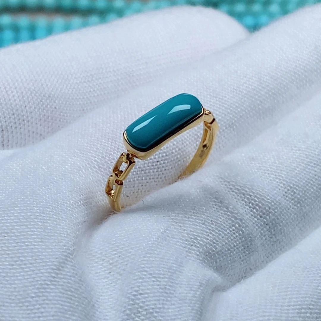 绿松石珠宝奇石18K金镶嵌