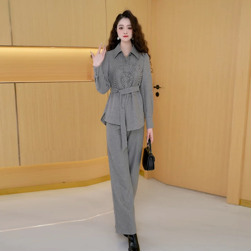 【两件套】春季时尚宽松洋气休闲收腰显瘦气质减龄修身女装套裤女
