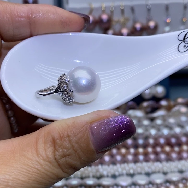 银S925镶嵌淡水珍珠珠宝首饰