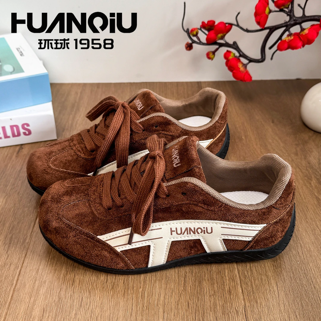HUANQIU/环球2025秋季新款运动百搭时尚休闲鞋潮流复古德训鞋女鞋