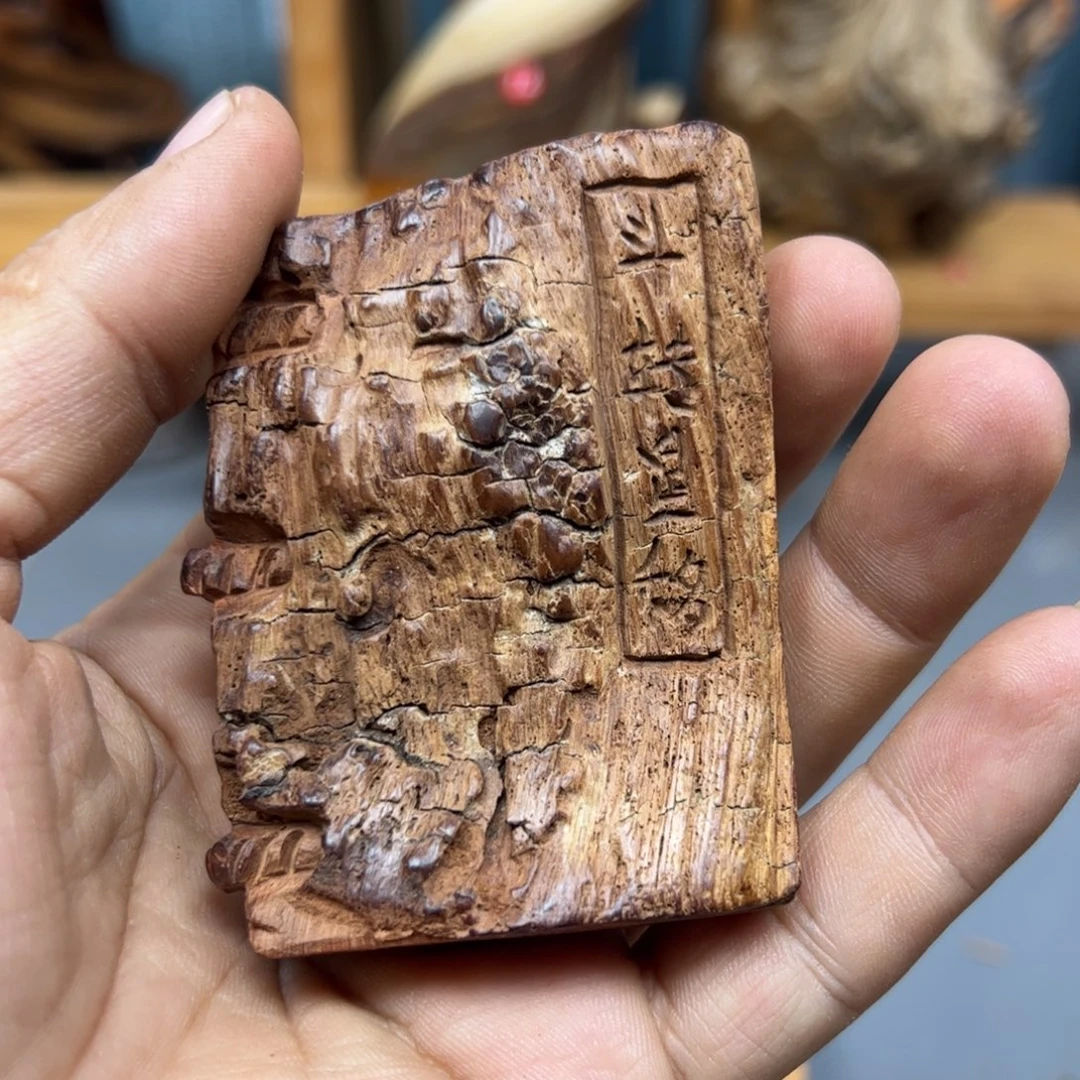 长***计木崖柏木摆件手把件