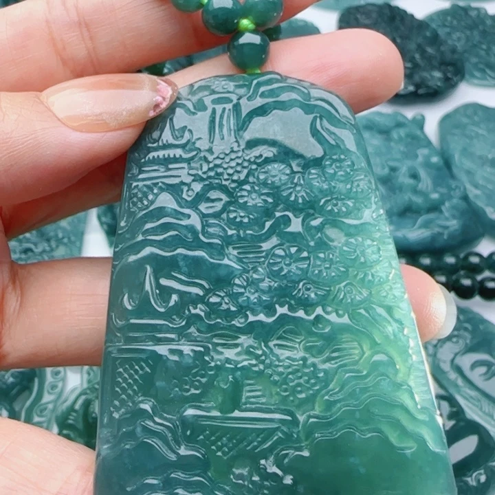 翡翠未镶嵌颈饰多样性发货天然A货翡翠