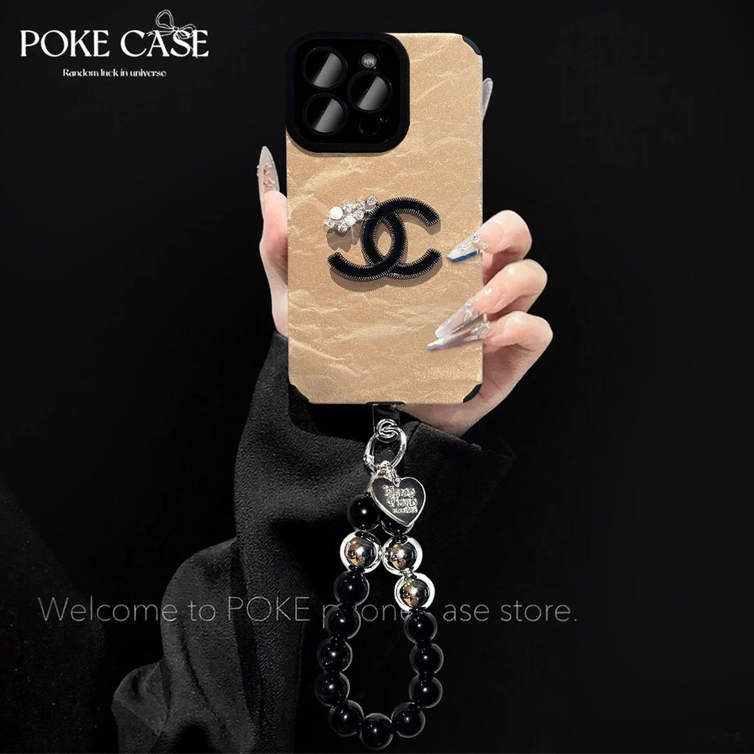 轻奢瞳眼雪山绒金适用苹果17PRO双C华为vivo小米oppo手链手机壳女
