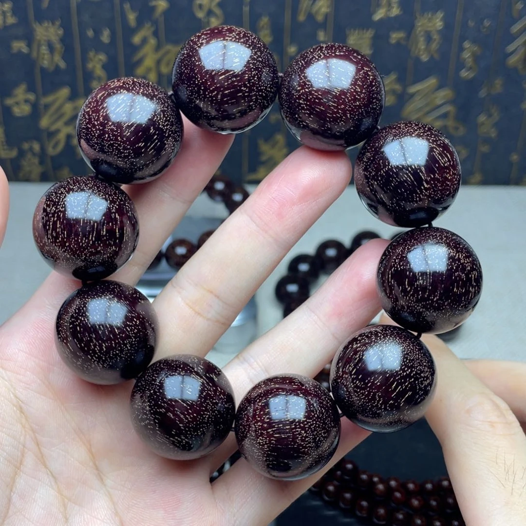 檀香紫檀（小叶紫檀）2.5 10颗 爆满金星