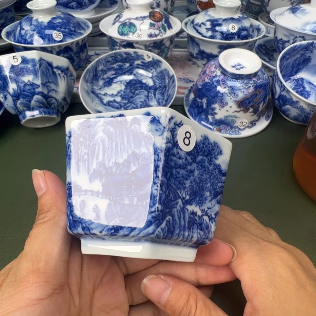 景德镇纯手工纯手绘茶具木木8