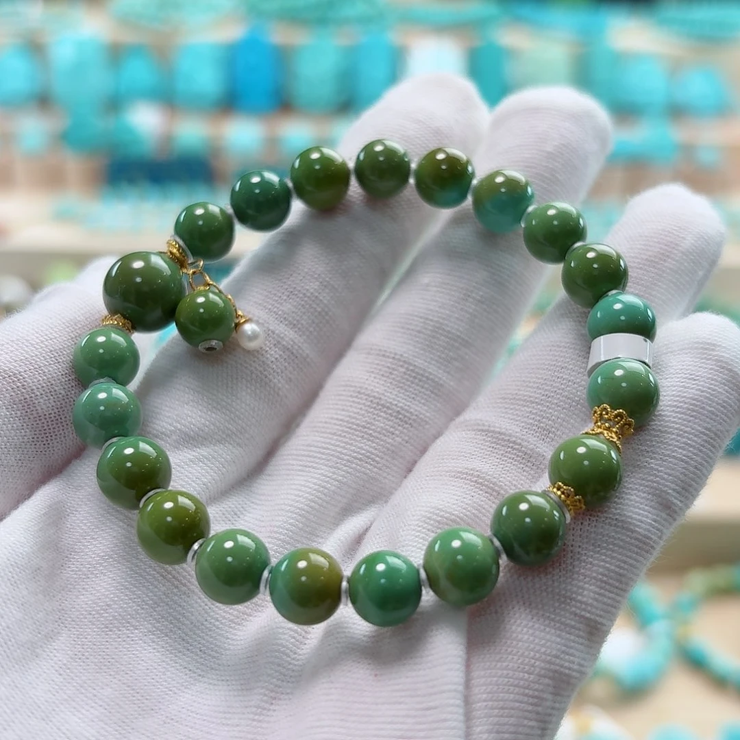 绿松石18K金镶嵌珠宝奇石