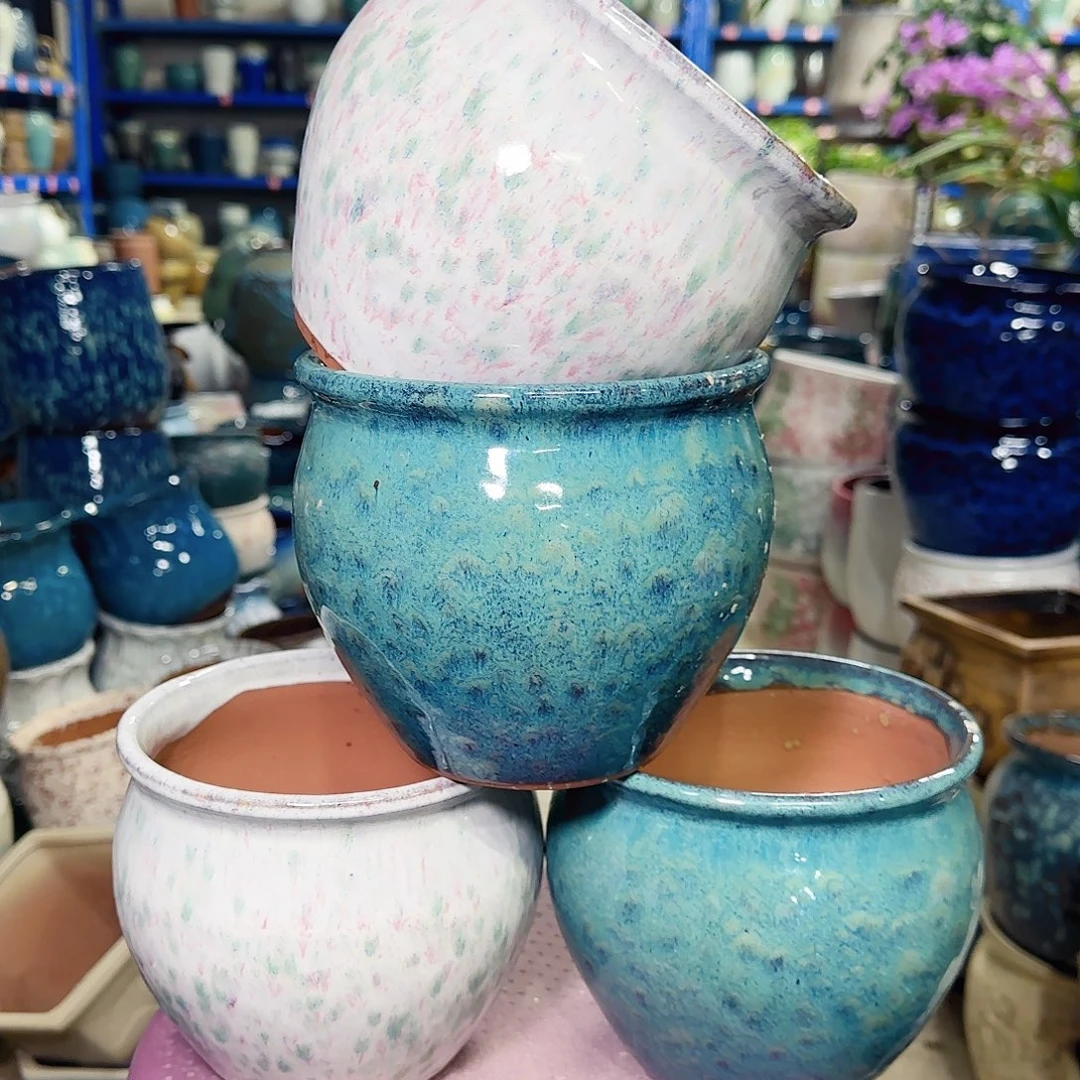 紫砂花盆高13口15……