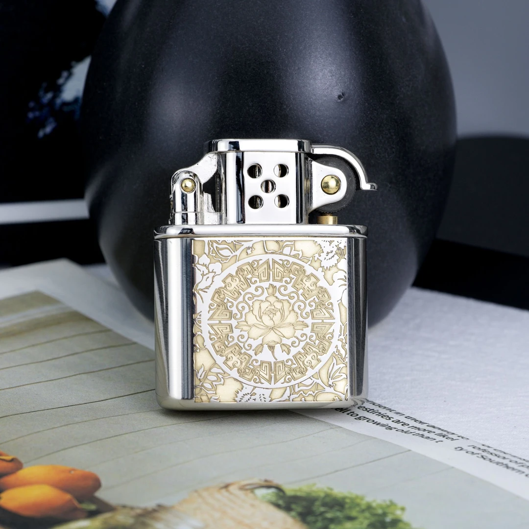 ZORRO典藏【老九门富贵牡丹】个性复古银色创意高端限量煤油打火机