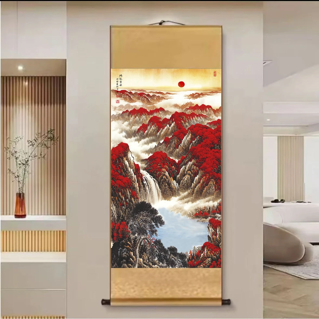 A39《鸿运当头1》140*45卷轴画