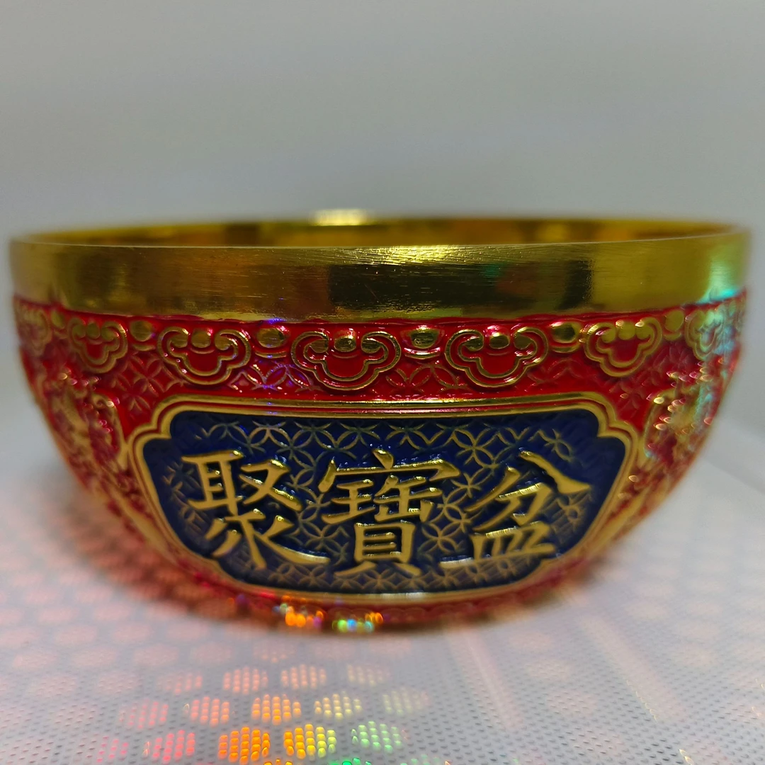 聚宝盆雕花刻字家居饰品DX03精美摆件当代复古摆件现代工艺品