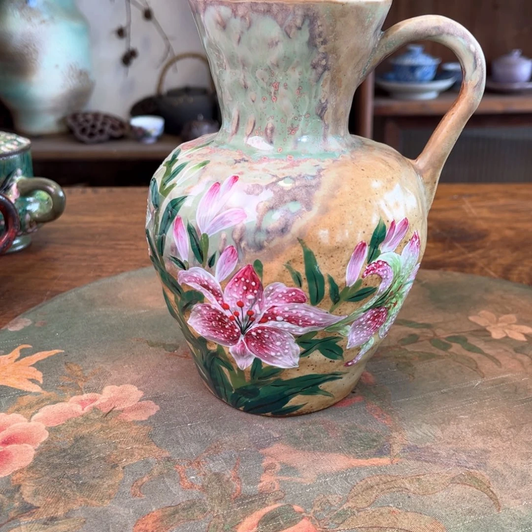 杯柴烧手工手绘陶瓷