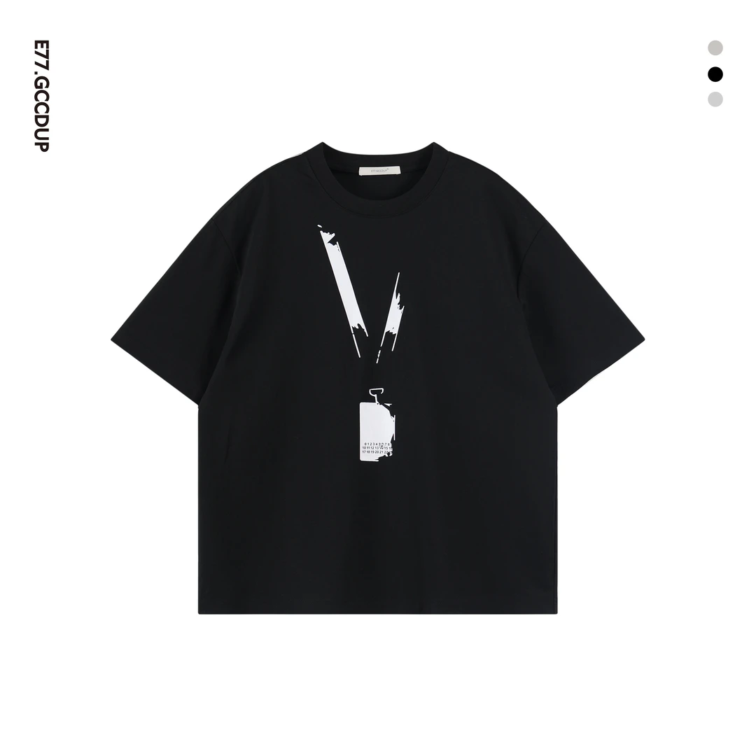 GCCDUPE77夏季设计款印花短袖圆领百搭简约时尚高级感男装T恤1440