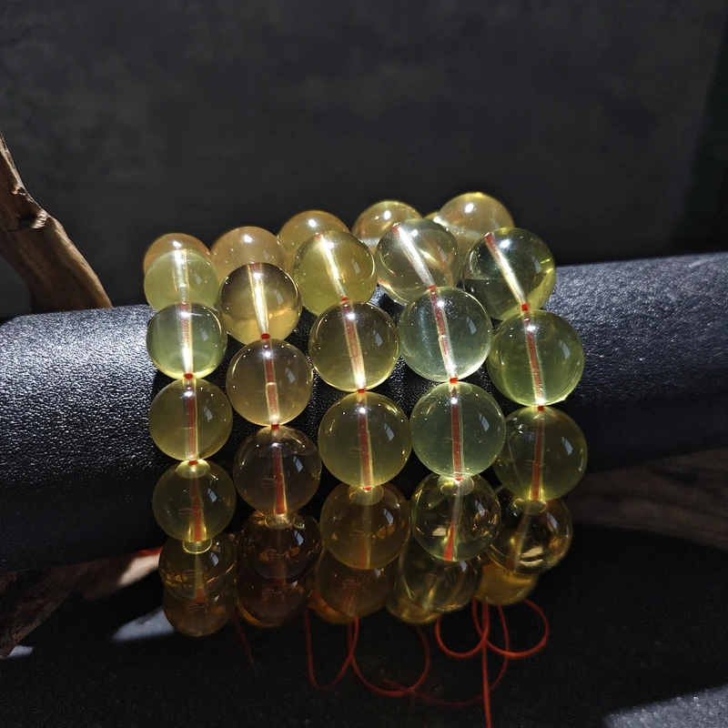 【黑胖珠宝】H1033 天然水晶黄水晶手链 多样性发其一