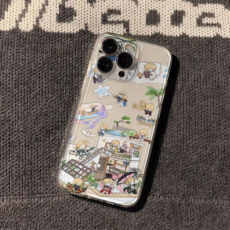 卡通二次元太空手机壳适用于苹果15透明iphone14手机壳1312pro