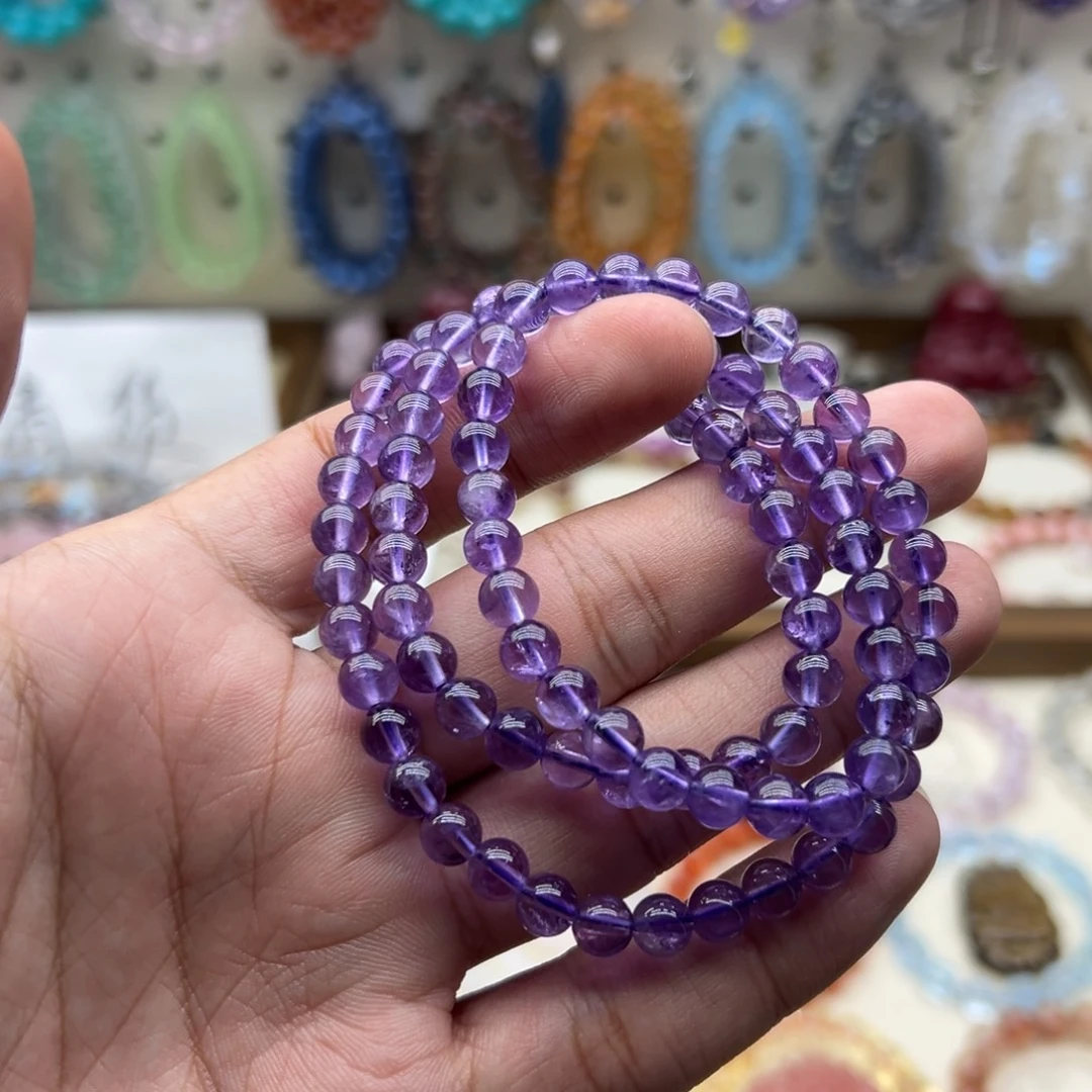 水晶手链未镶嵌紫水晶三圈