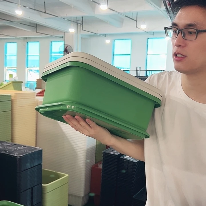 宽体小菜盆长38.5宽29高14.5混色带托3只