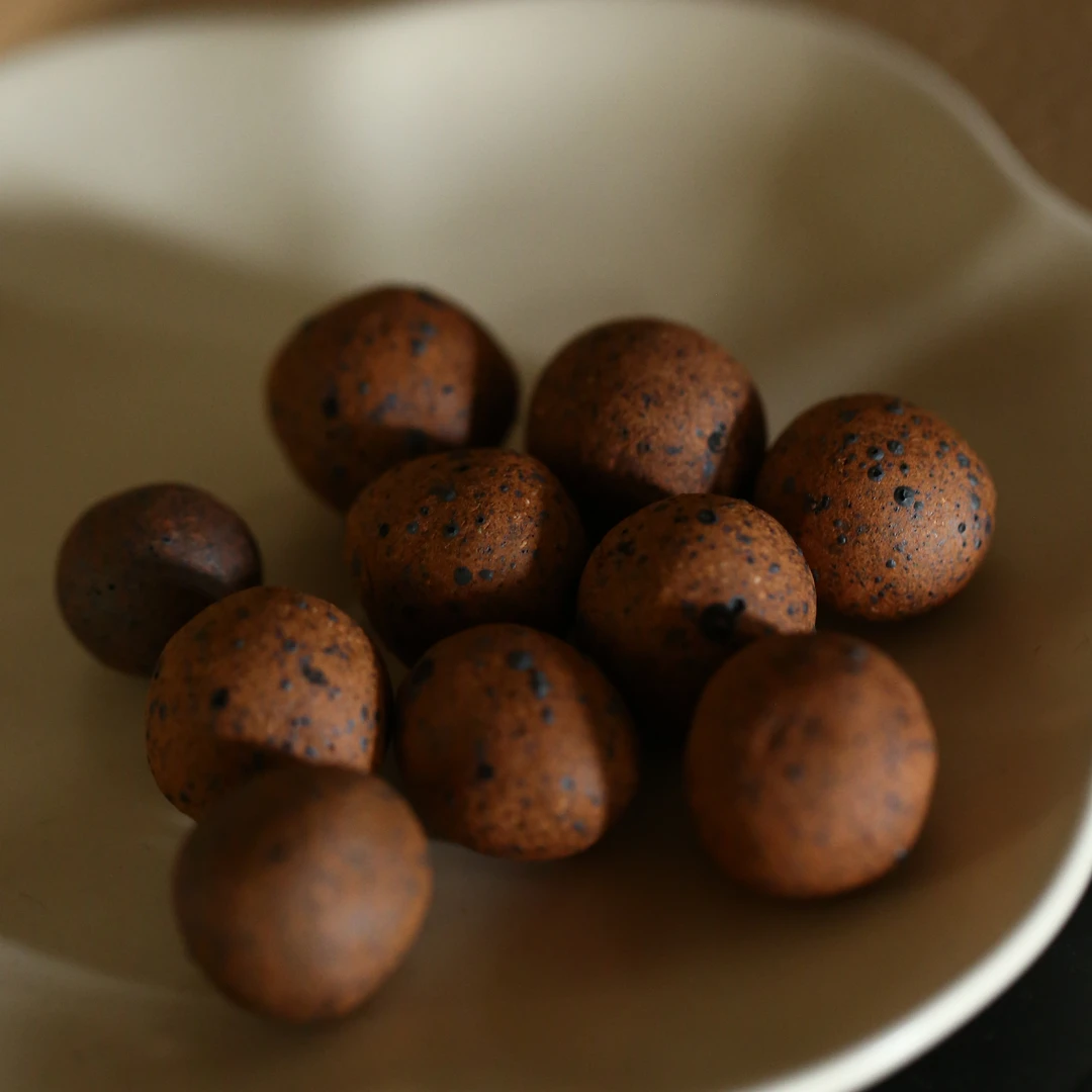 【陶研所专属】净水珠10颗/份（松）摆件 贵妃窑 金沙段